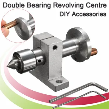 

Bearing Live Center Revolving Centre Silver Adjustable Double DIY Accessories With Rocker For Woodworking Lathe Mini Lathe
