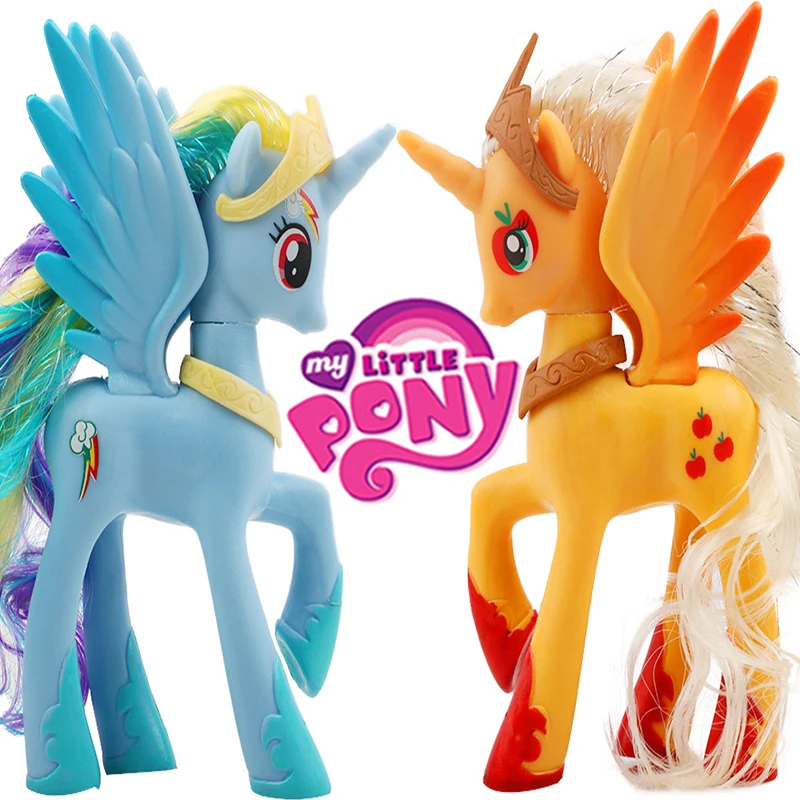 Фото Игрушки My Little Pony Rarity Apple Jack Радуга Дэш Принцесса Селестия фигурка аниме модель куклы для детей Подарки №2