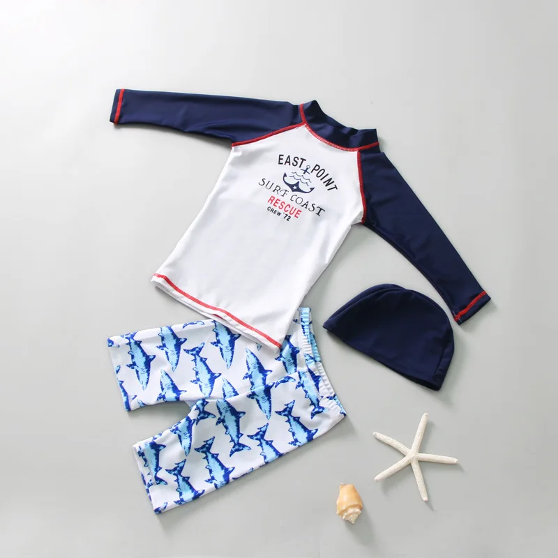 

2020 New Style CHILDREN'S Swimwear Split Boat Anchor Long Sleeve Quick-Dry Sun-resistant Quick-Dry Learn Tour Bathing Suit Korea