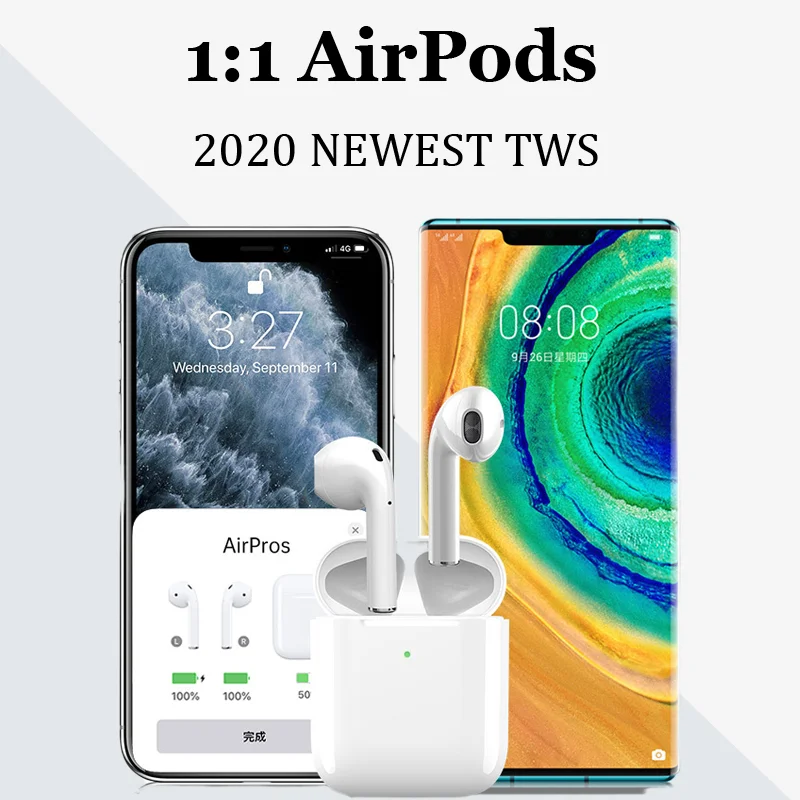 

airpoding Bluetooth Earphone Wireless earphones tws Touch control Earbud Surround Charging case For Android iPhone 1:1 air 2