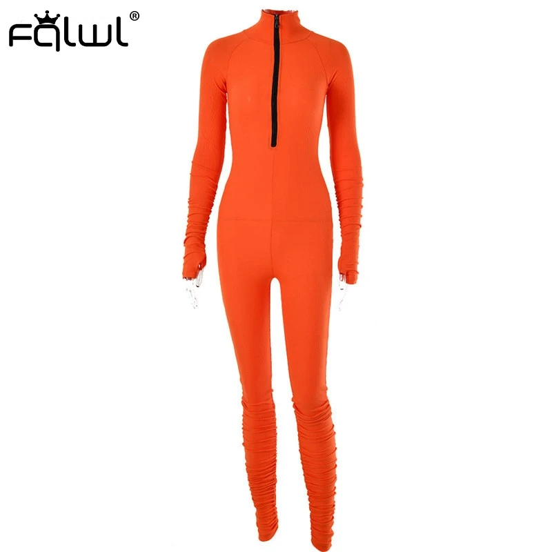 FQLWL Ribbed Knitted White Balck Bodycon Jumpsuit Women Overalls Zipper Sexy Romper Women Ladies Long Sleeve Jumpsuits Female FQLWL Ribbed Knitted White Balck Bodycon Jumpsuit Women Overalls Zipper Sexy Romper Women Ladies Long Sleeve Jumpsuits Female
