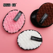 MAANGE Soft Fiber Makeup Remover Puff Facial Wash Puff Double Sided Makeup Sponge Easy to Use Beauty Remover Tools