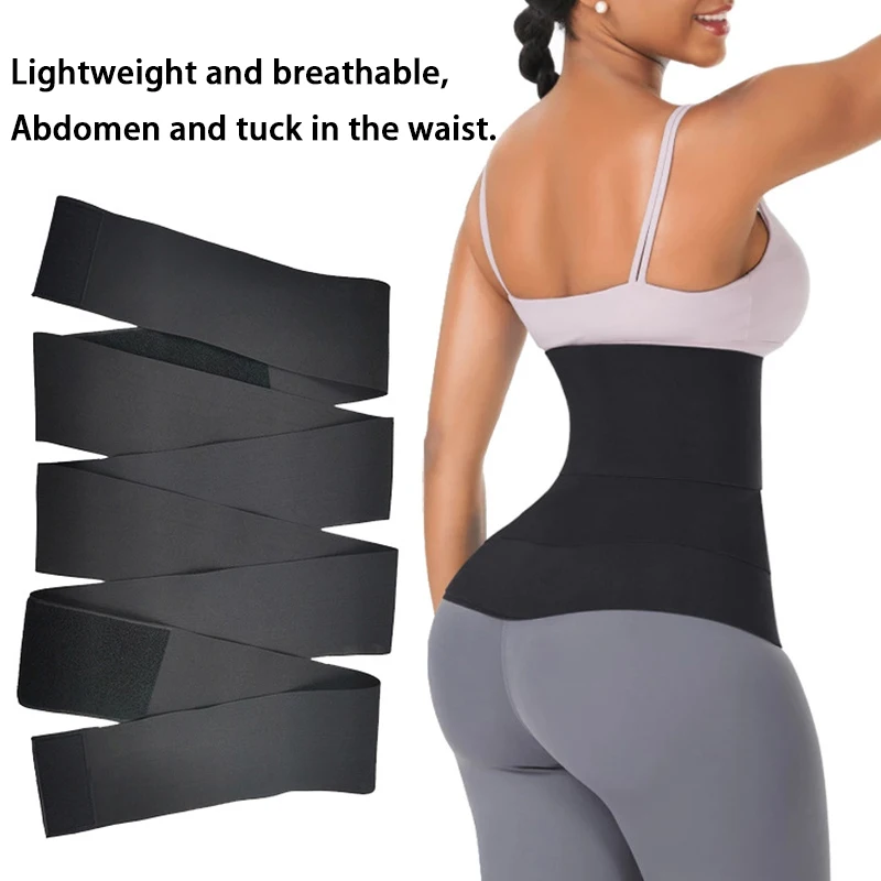 Latest Model Strap Waist Trainer Corset Body Shaper For Women Slimming Underwear Belly Tummy Wrap Sheath Shapewear With 5 Velcro full body shaper