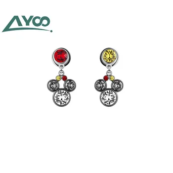 

AYoo High Quality 1: 1 Swa Original Jewelry Classic Mouse Irregular Multicolor Lady Earrings