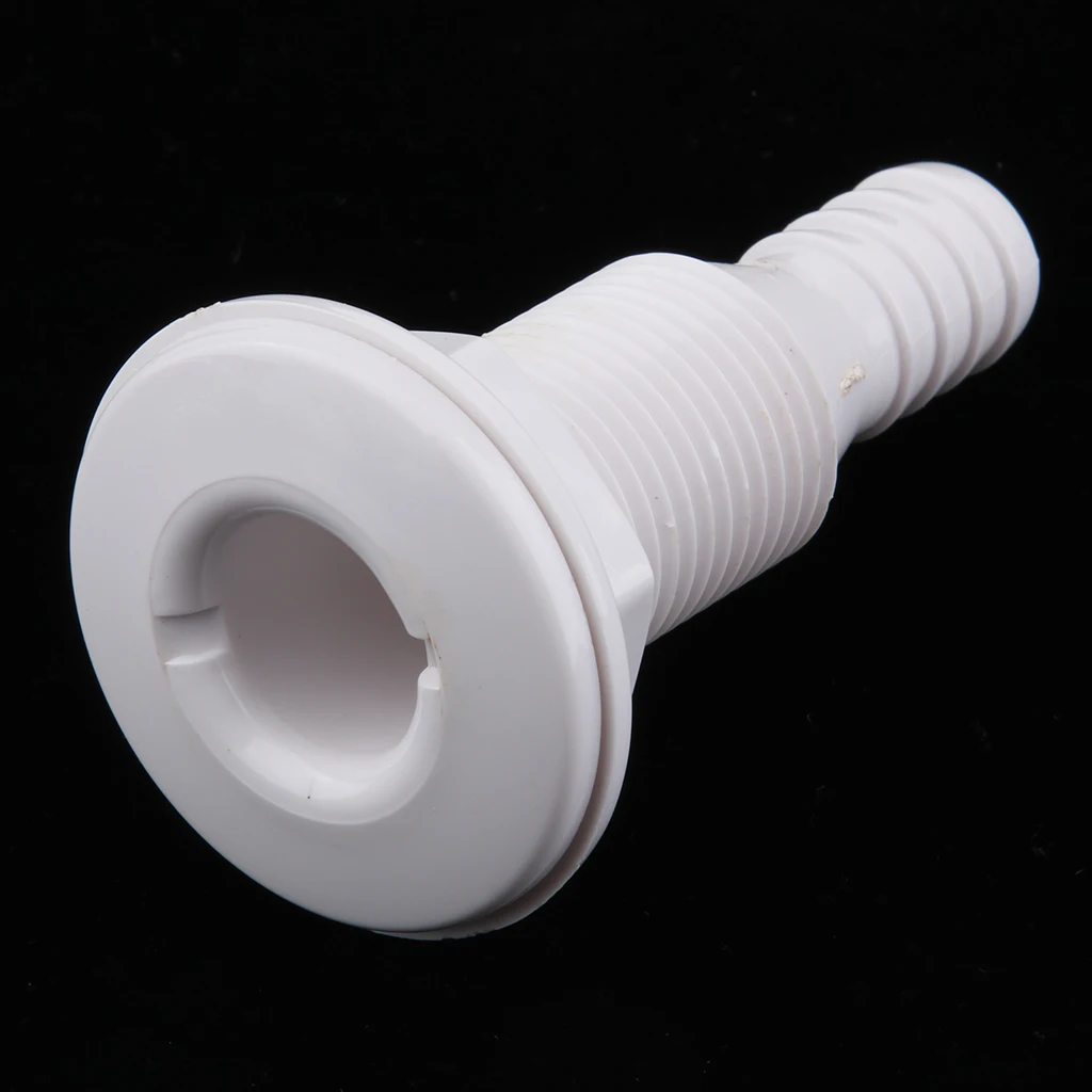 Marine/Boat Straight Connector Thru Hull Plumbing Fitting for 5/8 Inch Hose