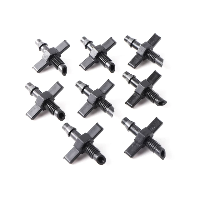50Db Kerti Csepegtető Öntözőrendszer 1/4 "Barb - 6 Mm -Es Szál Egyenes Szerelvények Víz Elterelő Csatlakozó Tömlő Pvc Csőcsuklók - Image 4