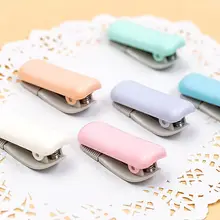 1PC Mini Adhesive Washi Paper Tape Dispenser Cutter School Supply Random Color random color correction tape 1pc