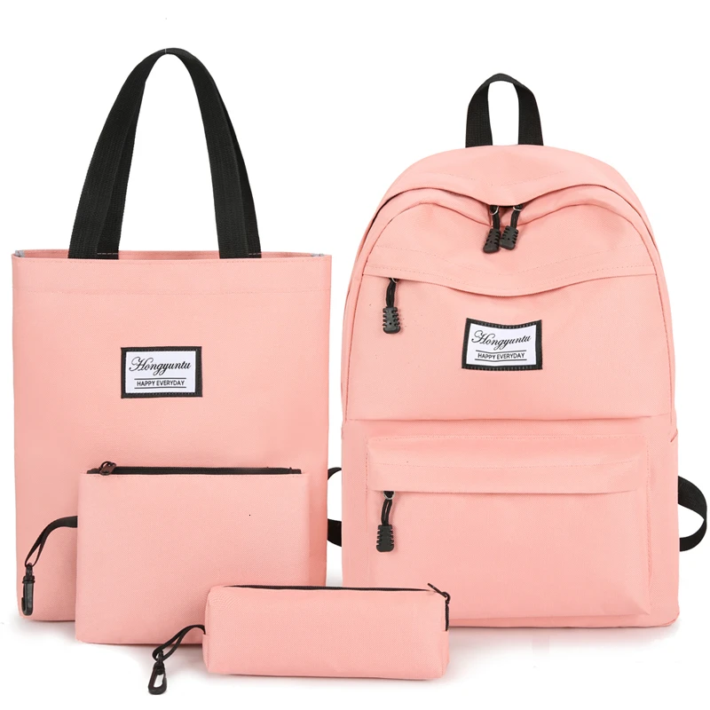 Women Backpack Bookbags Travel-Bags Girls School Teenger Large Suitable Canvas for Soild-Color