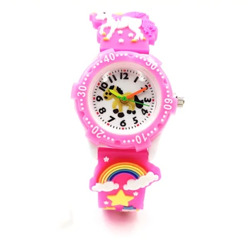 

Handsome Horse Children Girls Quartz Watch Soft Silicone Strap Student Waterproof Wristwatch Fashion Kids Boys Watches reloj New