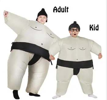 

Factory Wholesale Sumo Wrestler Mascot Costume Inflatable Suit Blow Up Party Outfit Cosplay Dress Kid Men Adult Cosplay Dress