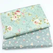 Цветочный принт хлопок саржевая ткань для пэчворка хлопчатобумажная ткань DIY шитье стеганое спальное украшение Материал Ткань для детей