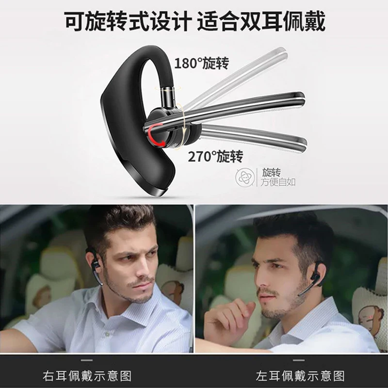ENGLAI P8 Hanging Ear 4 1 Business Bluetooth Headset Sweatproof Power Display Creative Smart Wireless Call Headset