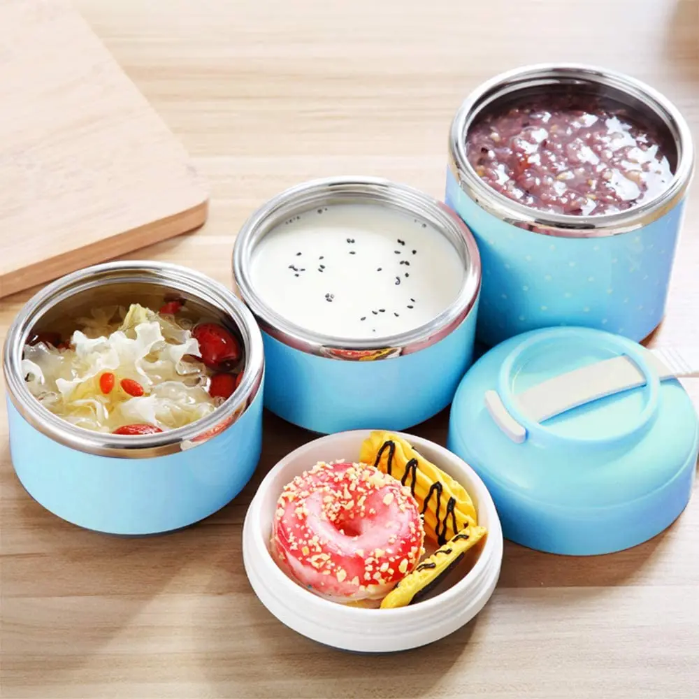 Cute Japanese Lunch Box Leak proof Stainless Steel Multi layer Bento Box Portable Food Container For - Eco Friendly Tiffin Set Malaysia: Use Tiffin For Food Safety