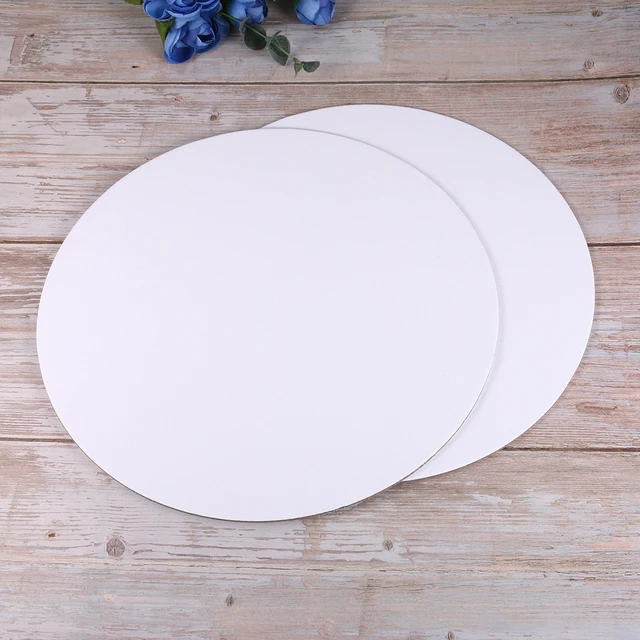 DIY wooden photo frame blank 6/8/12/16 inch round canvas board acrylic  primer oil painting panel art student student painter - AliExpress