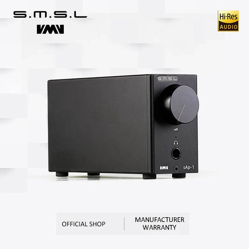 SMSL SAP 1Mini Player Headphone Amplifier Portable Desktop 110V 220V PC MP3 6 5mm Output Interface with 6 5mm to 3 5mm Interface