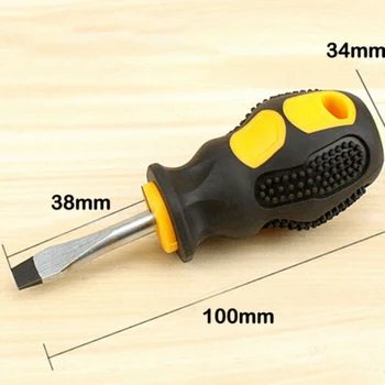 

Mini Stubby Screwdriver Flat Head Slotted Pozi Small Compact Hand Tools Stainless steel Repair Tool Screw Driver Portable D16