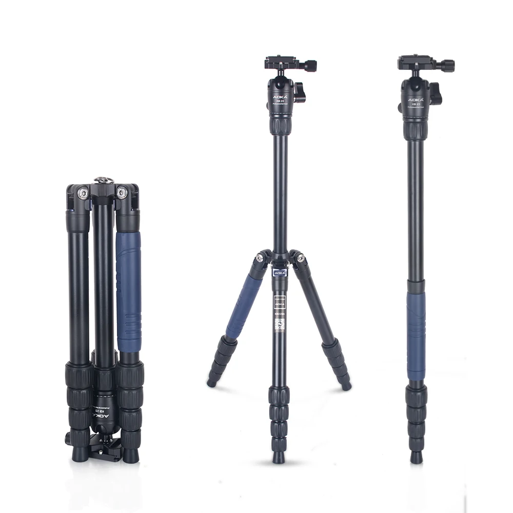 AOKA KN225A  max loading 11kgs weight 1.3kgs professional travel lightweight aluminum tripod for camera