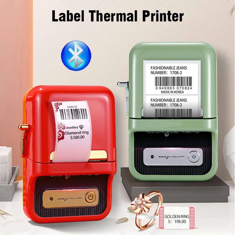 Niimbot B21 Termal Nirkabel Printer Label Stiker Mini Barcode Bluetooth DIY Protable Pocket Bar Kode Harga Printer Aplikasi Gratis