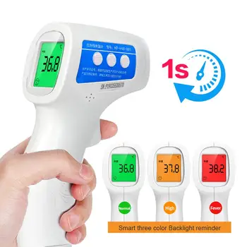 

3 Color Digital LCD Infrared Thermometer Kids Forehead Ear Temperature Meter nice