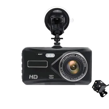

4 inch HD 1080P Dual Lens Car DVR Touch Screen Dashcam Camera Video Recorder SD Cam Night Vision Drop shipping