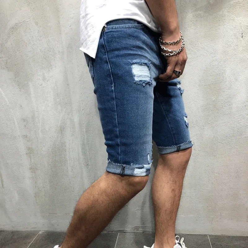 Mens Denim Chino Shorts Super STRETCH 