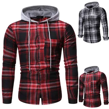 

Are you sure not to click in and see Men‘s Long Sleeve Lattice Painting Hoodie Large Size Button Top Blouse Shirts wholesale