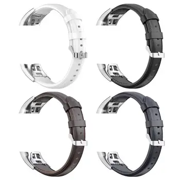 

Oil Wax Synthetic Leather Wrist Strap for HUAWEI Honor Band 5 4 Standard