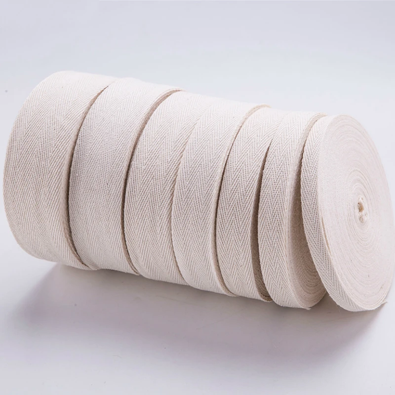 50 Yards Eco-Friendly Cotton Ribbon High Tenacity Belt Bag Lable Ribbon Sewing Tape Bias Binding DIY Crafts Accessories ribbon decoration ribbon supplies label tape sewing ribbon cotton ribbon cotton bias tape labeling ribbon label ribbon