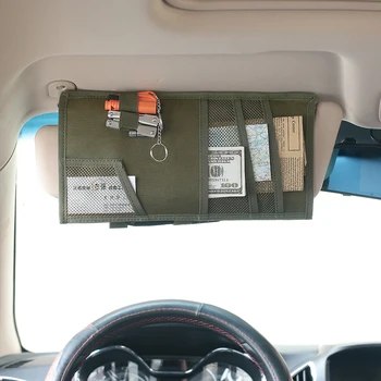 

Visor Organizer Bag Vehicle Molle Car Sun Visor Panel EDC Tool CD Storage Pouch Holder Auto Interior Styling Accessory