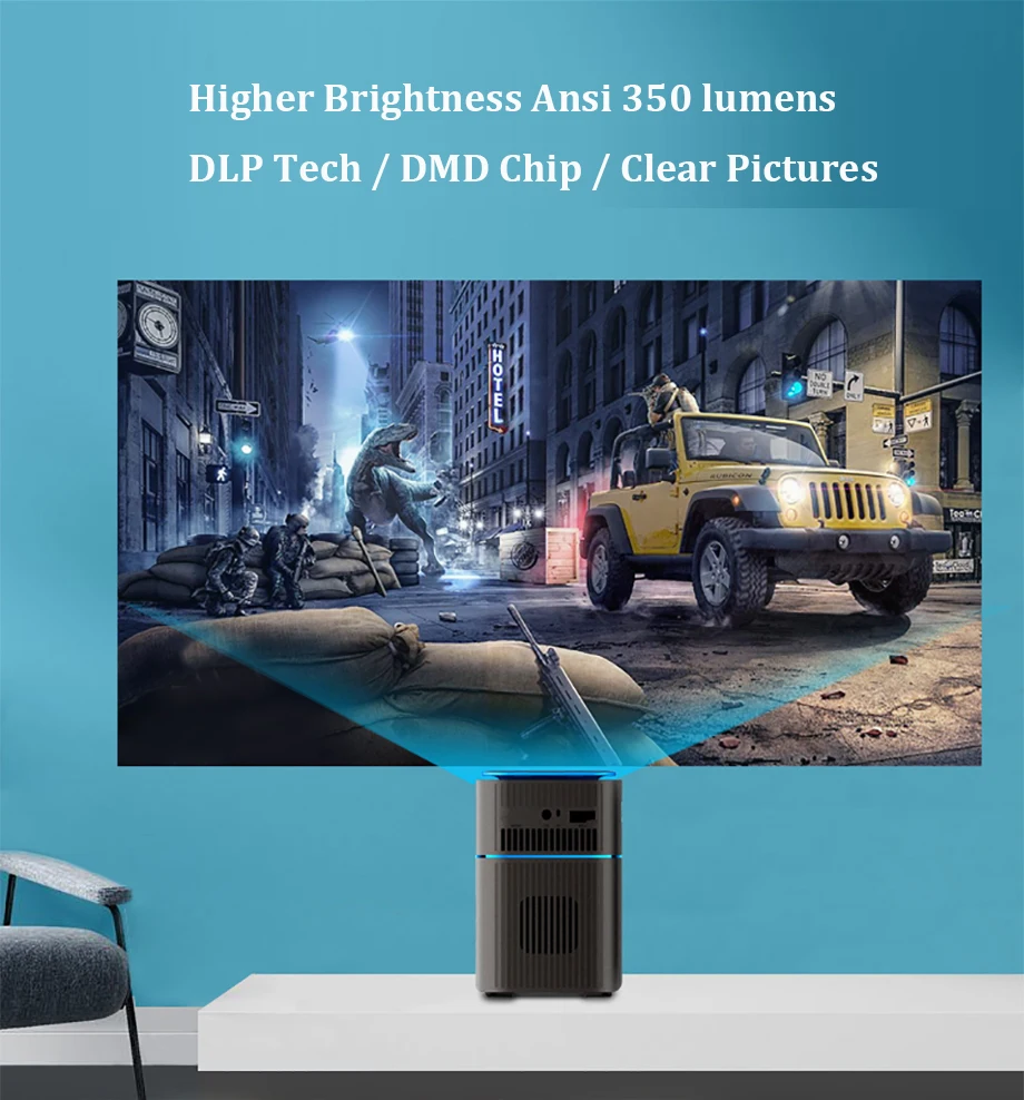 Smartldea Pico Smart Android9.0 projector Wifi 1080P 4K Support Portable proyector Mini video game DLP beamer airplay miracast