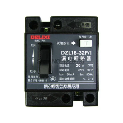 

DELIXI Home Leakage Protector Power Switch Moduled Case Circuit Breaker DZL18-32 F/1 Mini MCCB
