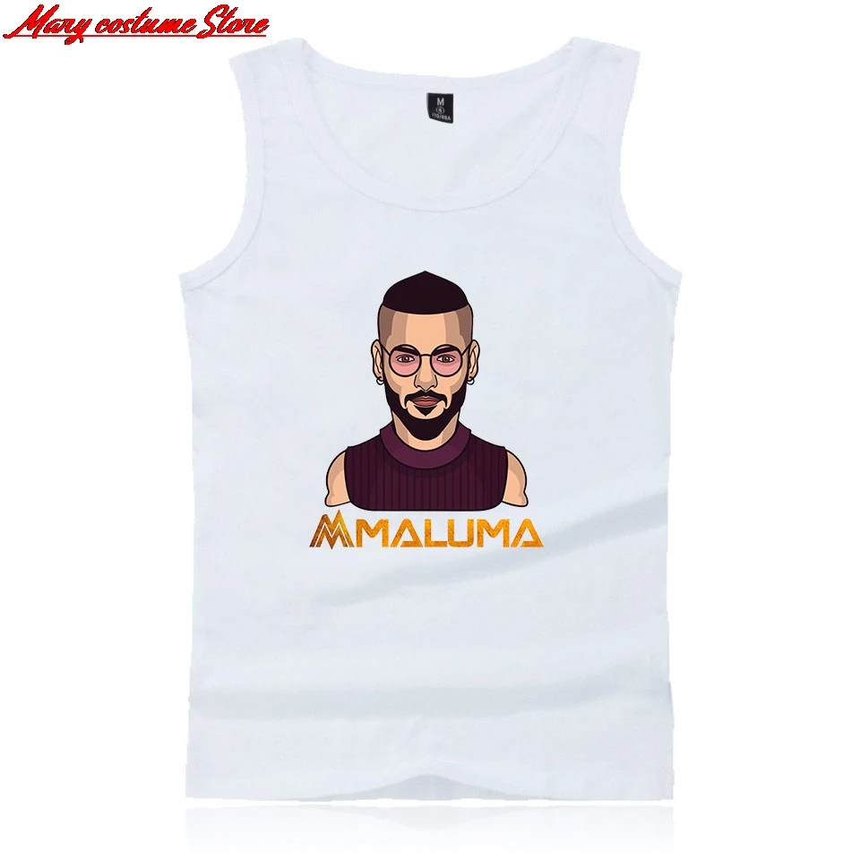 Maluma 2D Printing Cotton Fashion Men Tank Tops Summer Sleeveless Coat Hot Trend Casual Clothing Vest