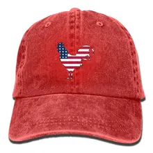 Американский флаг курица унисекс взрослая бейсбольная шляпа Спортивная уличная ковбойская Кепка Snapback