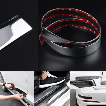 

1m*5cm Universal Car Bumper Protector Door Edge Guard Decals Anti-collision Anti-scratch Tape Stickers Car Styling Accessories