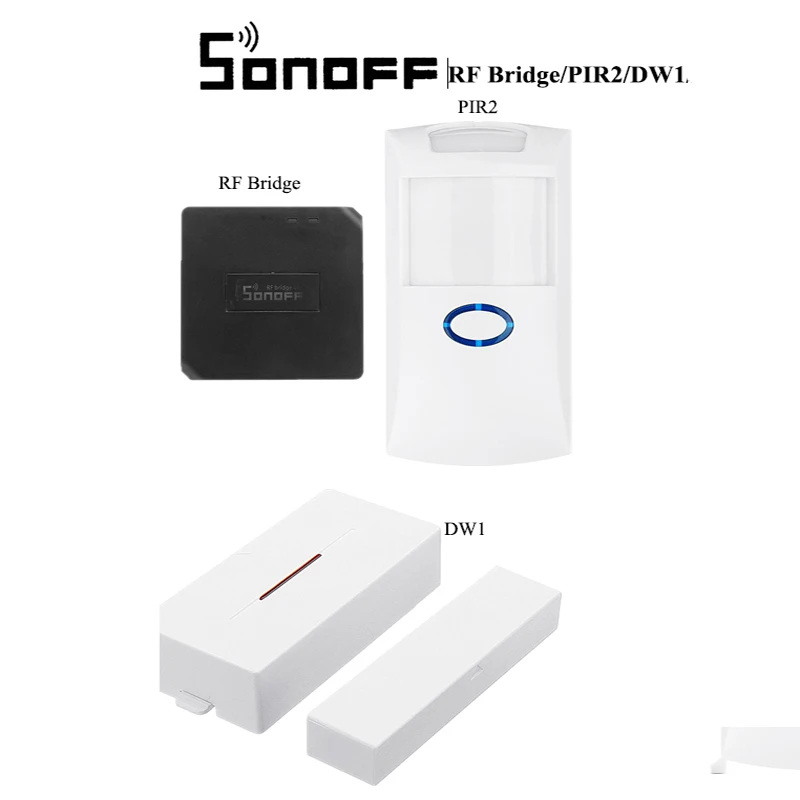 Sonoff RF мост 433 МГц Wifi преобразователь сигнала PIR 2 Датчик/DW1 дверь и окно датчик