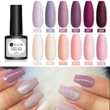 

UR SUGAR Nail Gel Polish Purple Series Varnish Semi Permanent UV Gel Base Top Coat Matte Gel varnish Soak Off LED Gel