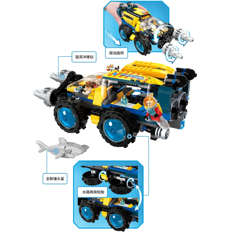ENLIGHTEN-Diving-Spar-shark-Mining-Vortex-ascending-car-Submarine-Building-Blocks-Sets-Bricks-Model-Kid-Toy (1)