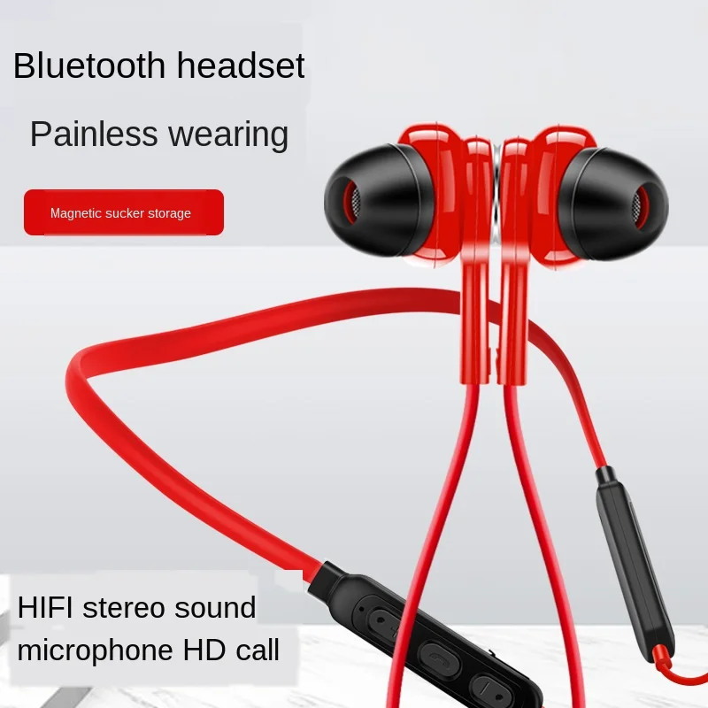 Waterproof Sport Earbud Earphone Bluetooth 5 0 Wireless Headset Magnetic Neckband Earphones IPX5 with Noise Cancelling Mic