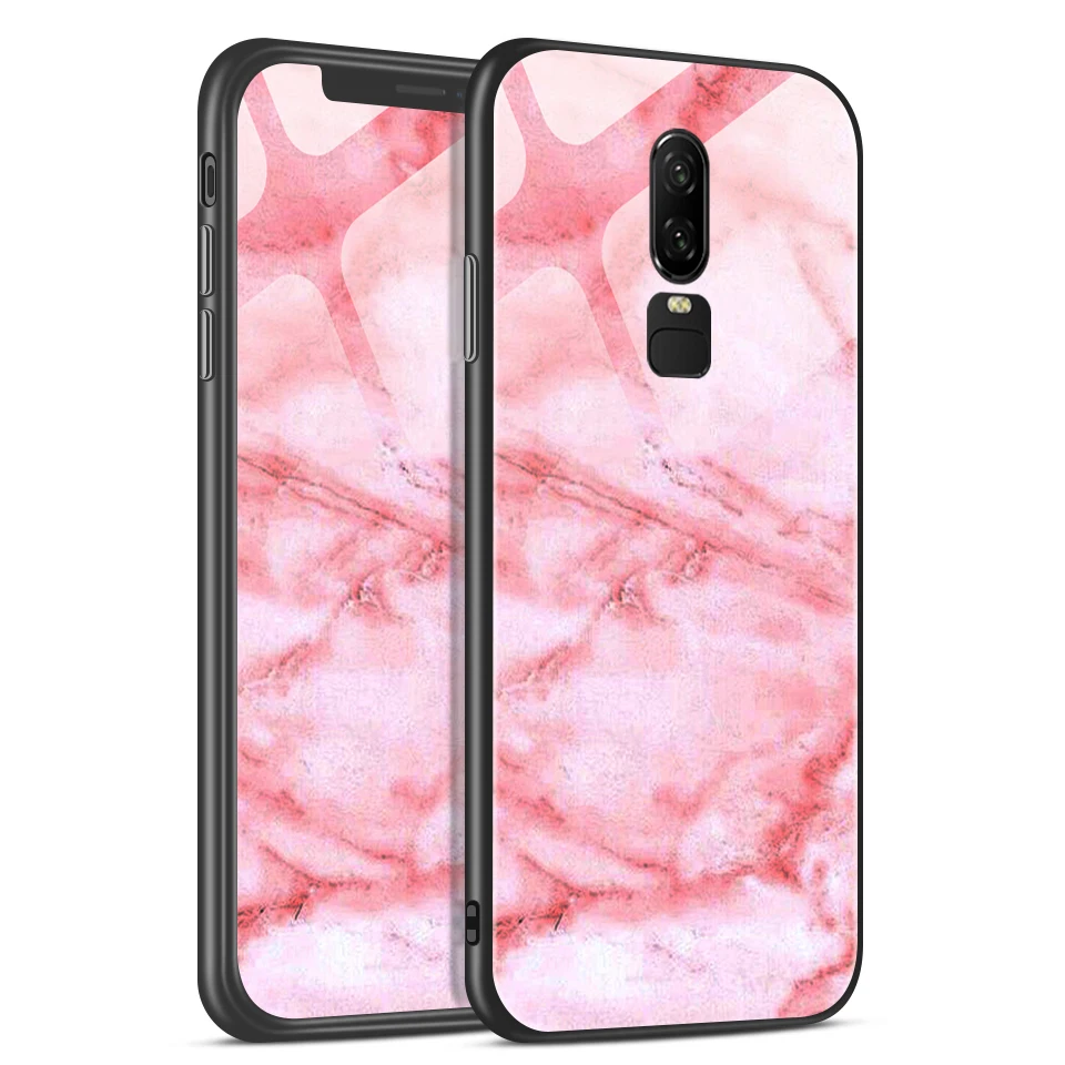 Для OnePlus 6 6T 7 7Pro модный ТПУ чехол для мобильного телефона 1+ 6 6t 7 роскошный ударопрочный закаленное стекло задняя защита жесткий чехол - Цвет: W154