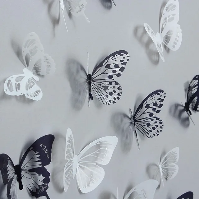 Autocollant mural 3d papillons en cristal, 18 pièces/lot, beau papillon, salon pour chambre d'enfants, sparadrap muraux, décoration de la maison, nouvelle collection 1