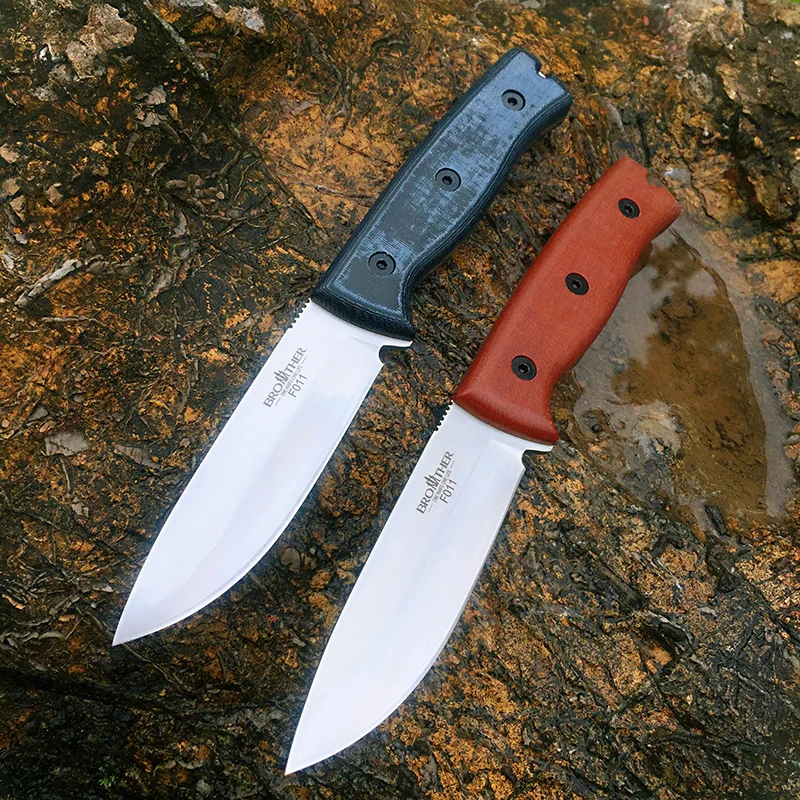 [BROTHER F011] 61HRC D2 blade Fixed Blade knife Bushcraft Knives Straight Tactical Hunting Camping high quality EDC tool | Инструменты
