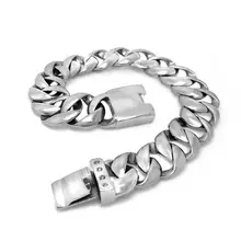 16 мм Мужской титановый браслет на запястье массивная цепочка Браслеты Pulseiras Masculinas 316L нержавеющая сталь ювелирные изделия подарок 8.85in