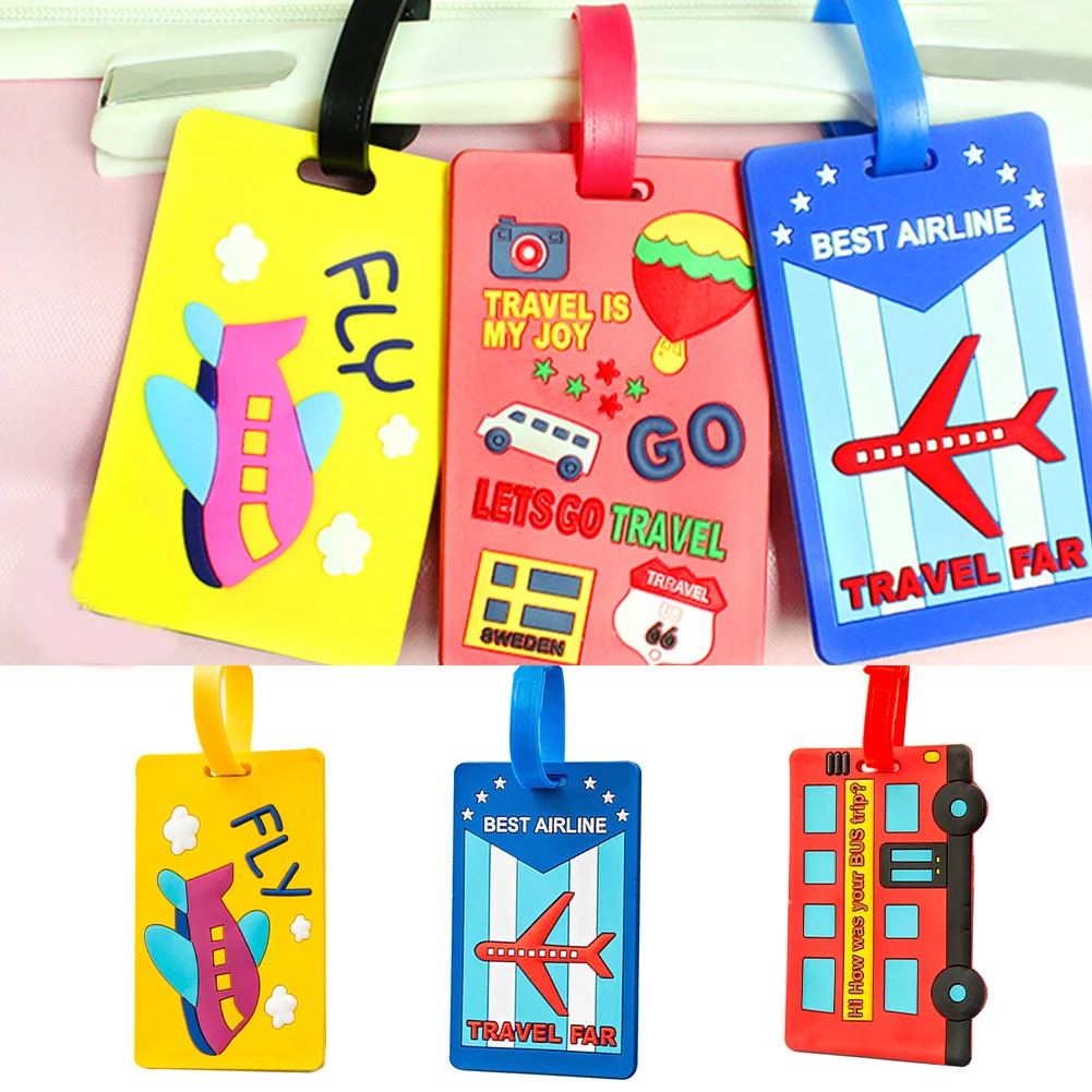 

New Hot Sale Boarding Pass Suitcase Cartoon Luggage Tag Label Design Id Identifier Tag Label Address Holder Suitcase Accessories