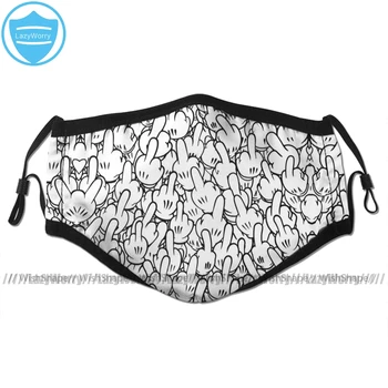 

Micky Mouth Face Mask Middle Fingers Facial Mask Fashion Funny with 2 Filters for Adult