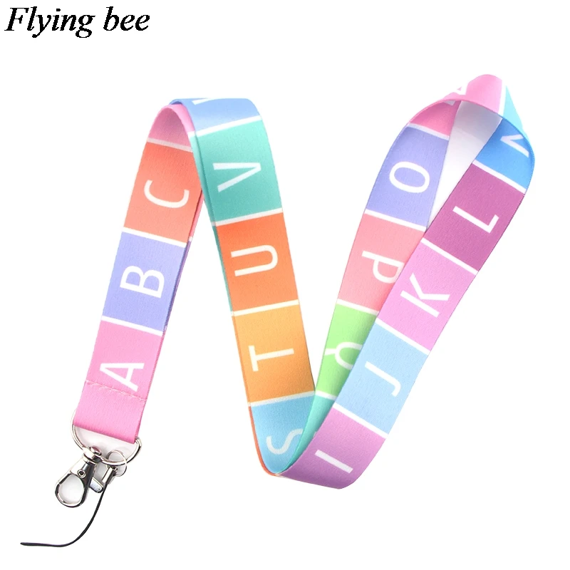 Flyingbee креативный брелок для ключей с буквами мультяшный ремешок телефона женские