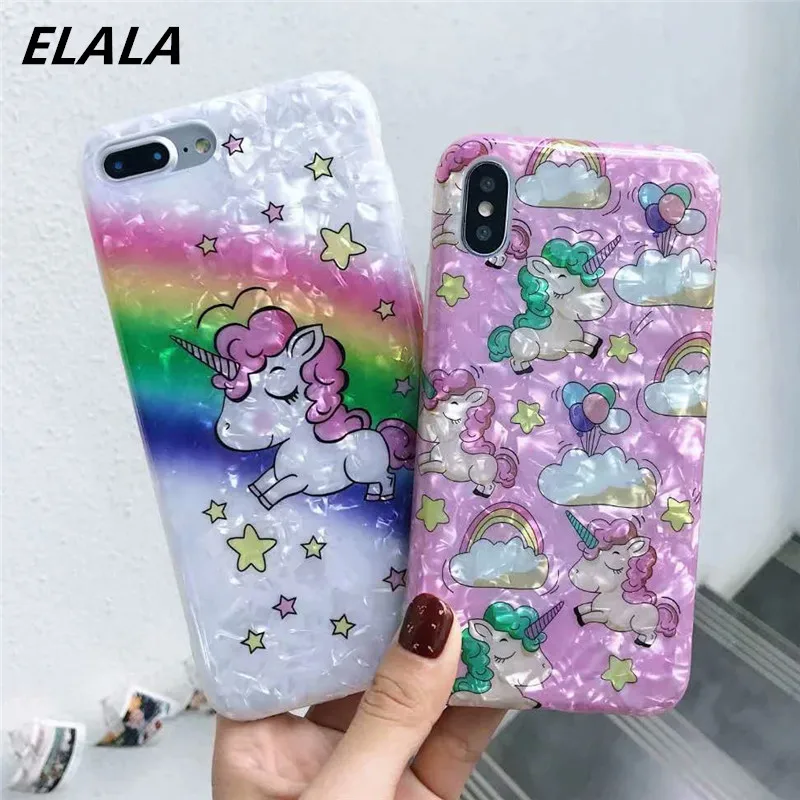 Fundas For iPhone XR Case Silicon Rainbow Unicorn Glitter Cute Marble Case For iPhone 6 7 8 Plus X Xs Max Soft TPU Cover Fundas For iPhone XR Case Silicon Rainbow Unicorn Glitter Cute Marble Case For iPhone 6 7 8 Plus X Xs Max Soft TPU Cover
