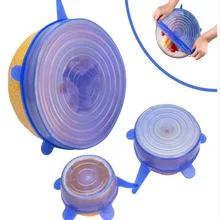 A2502 кухня 6 штук силикагель растяжимые крышки из фруктов и овощей пластиковые обертывания bao xian wan gai