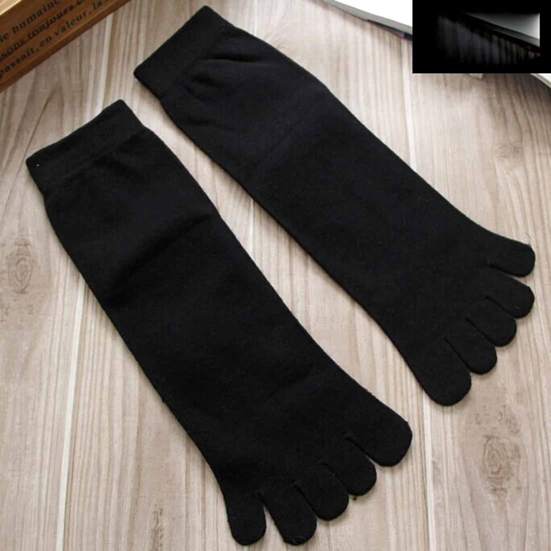 Горячая Распродажа, удобные хлопковые носки для мужчин и женщин, забавные носки с пятью пальцами, одноцветные зимние теплые носки с пятью пальцами, черные, белые