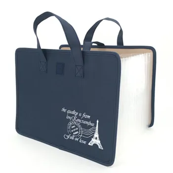 

New Stamp accordion kit multi-layer portable 13 into file package student folder buckle A4 Filing storage document bag