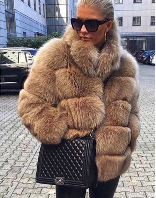 Новое поступление 6 цветов зимнее теплое пальто из искусственного меха женское